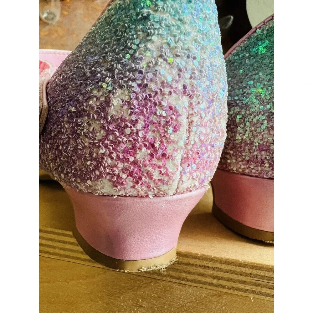 Disney Princess Glitter Ombre Heels Toddler Little Girls Dress Up Shoes 13.5 C